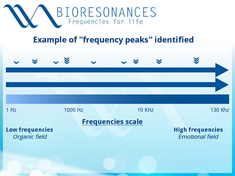 frequencies peaks identified